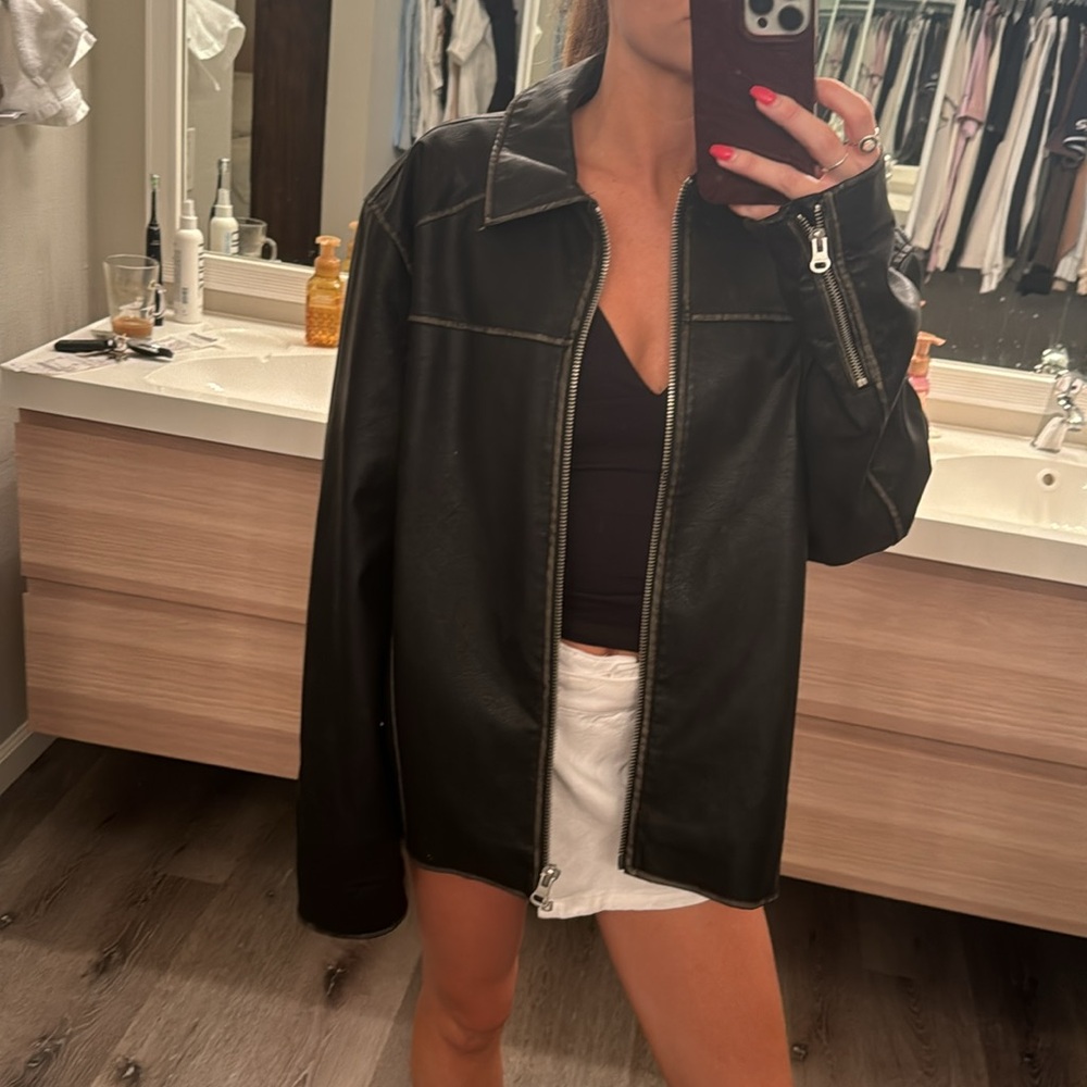 Pull&Bear Leather Jacket L - image 4